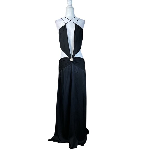 CIN CIN Ivy Orchid Maxi Dress in Black Small New Womens Long Gown - Picture 4 of 13